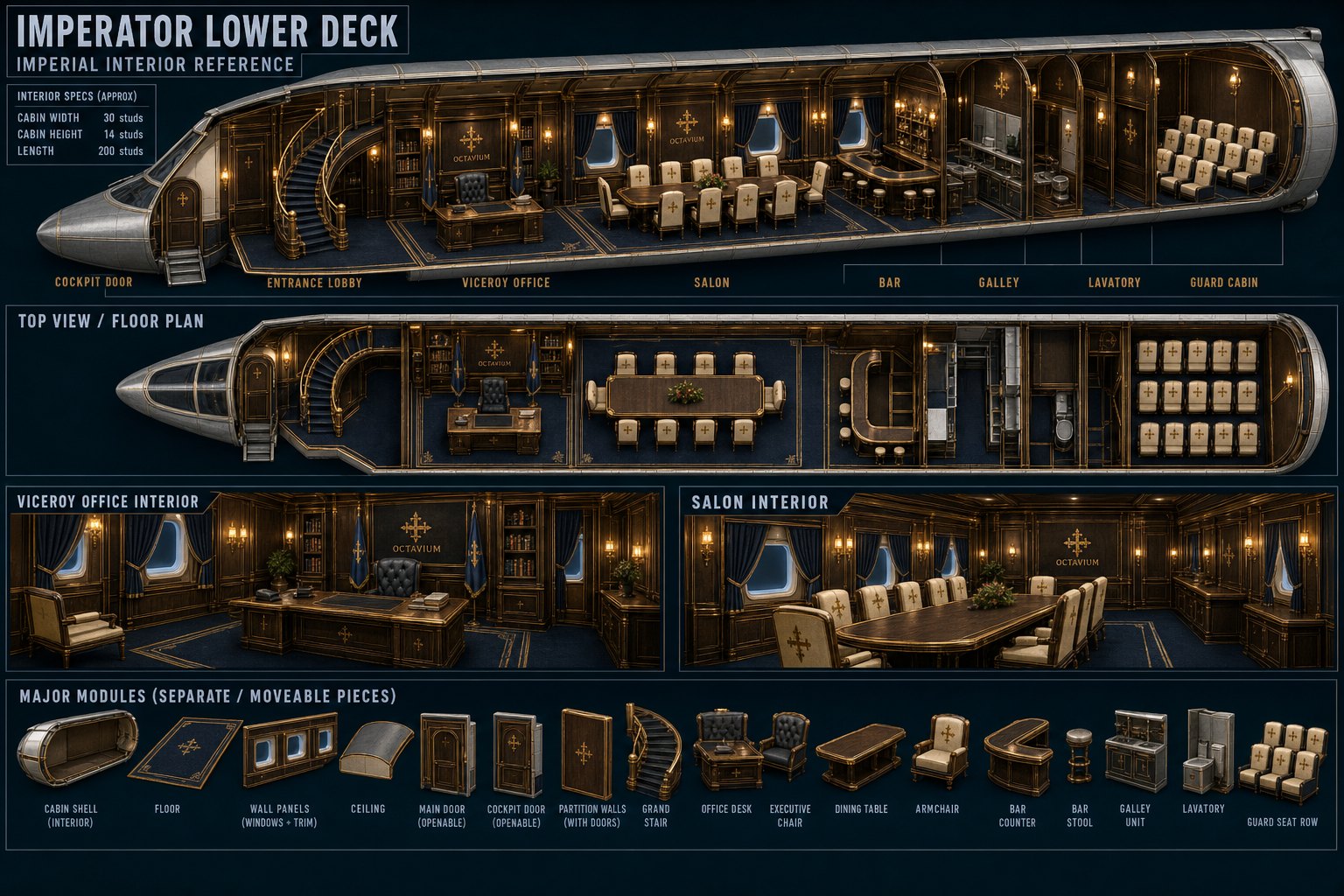 Imperator lower deck reference sheet