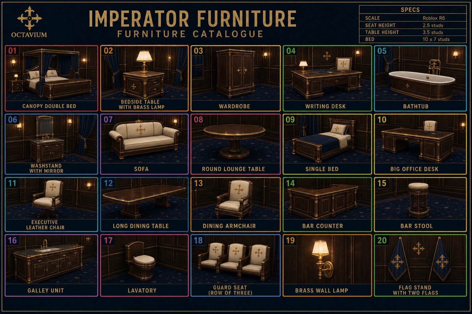 Imperator furniture catalogue sheet