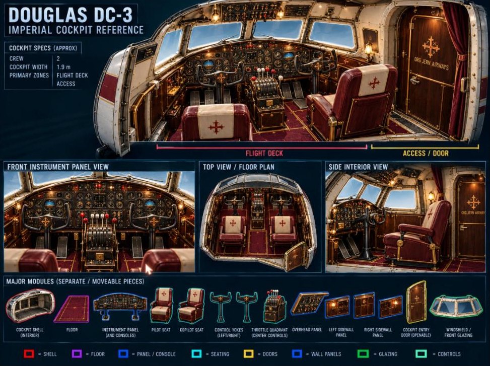 Original DC-3 cockpit reference