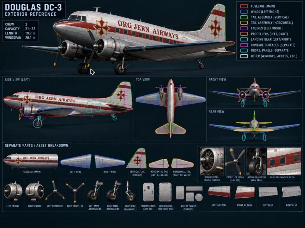 Original DC-3 exterior reference